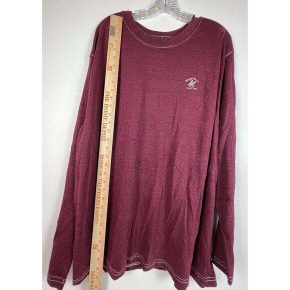 Beverly Hills Polo Club Men's 2XL Shirt Maroon Long Sleeve - Picture 10 of 12